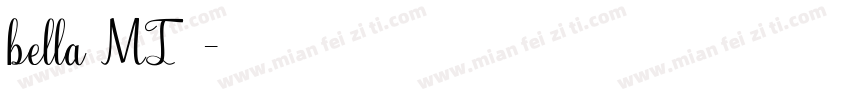 bella MT字体字体转换